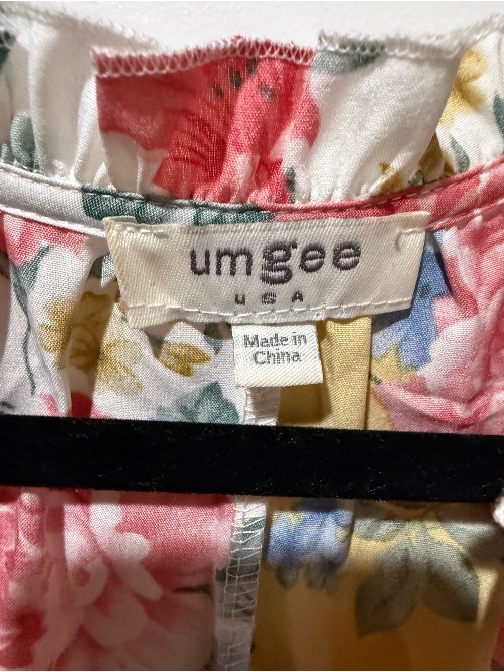 Umgee Yellow, White & Pink Floral Patchwork Midi Dress - Picture 2 of 7
